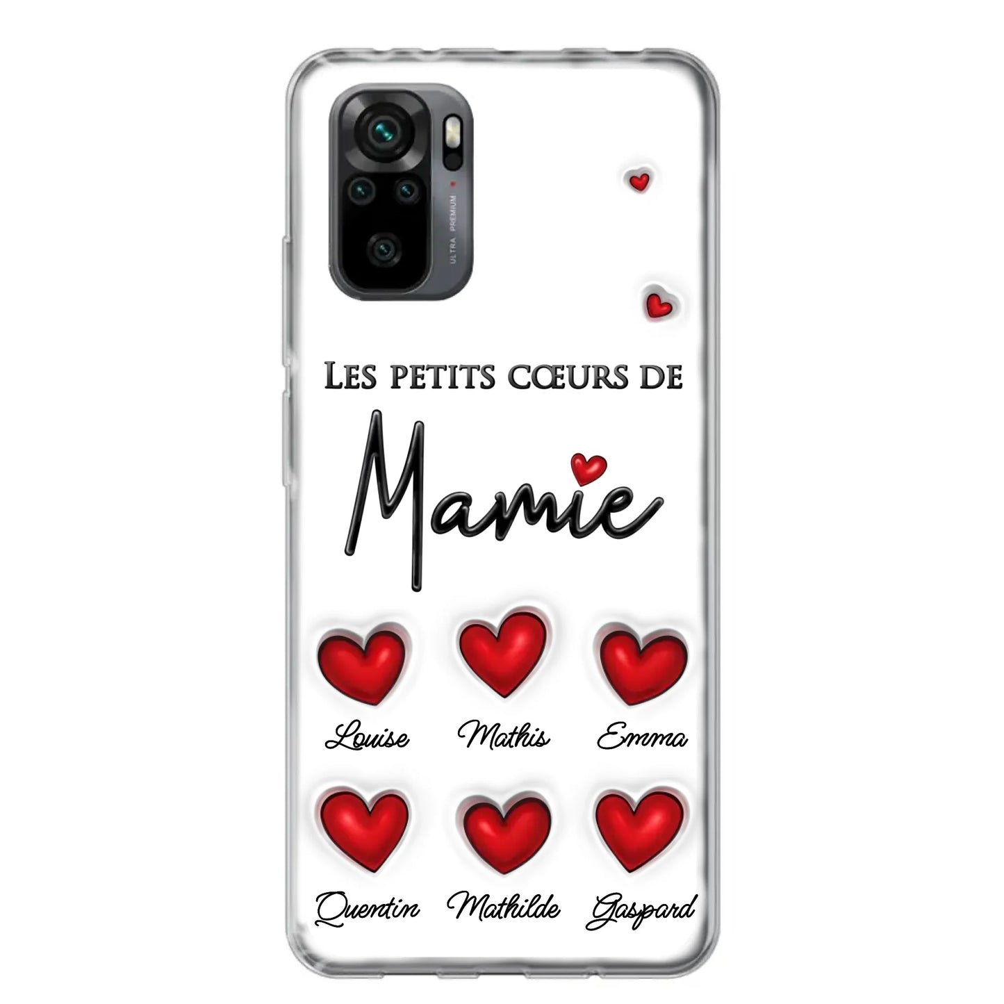 Les petits cœurs - Telefoonhoesje gepersonaliseerd