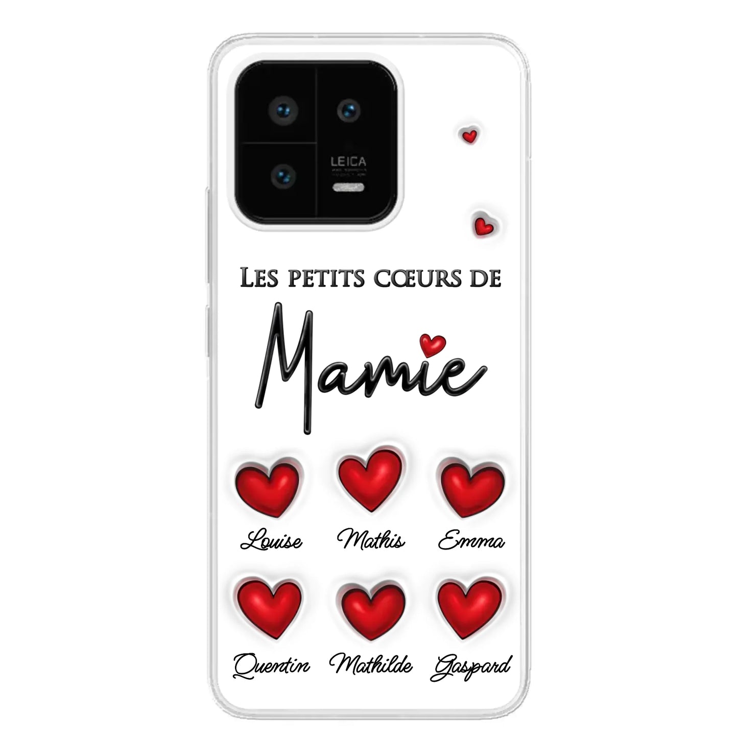 Les petits cœurs - Telefoonhoesje gepersonaliseerd