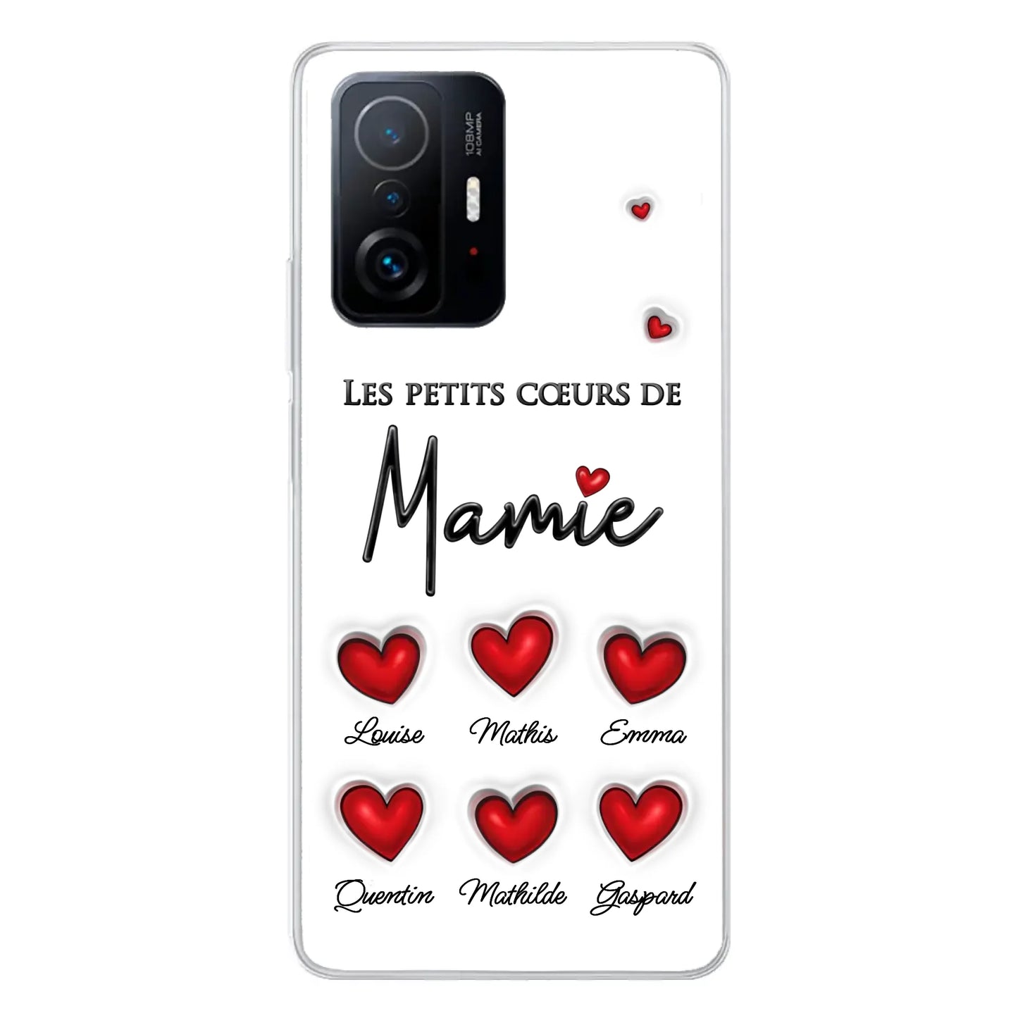 Les petits cœurs - Telefoonhoesje gepersonaliseerd