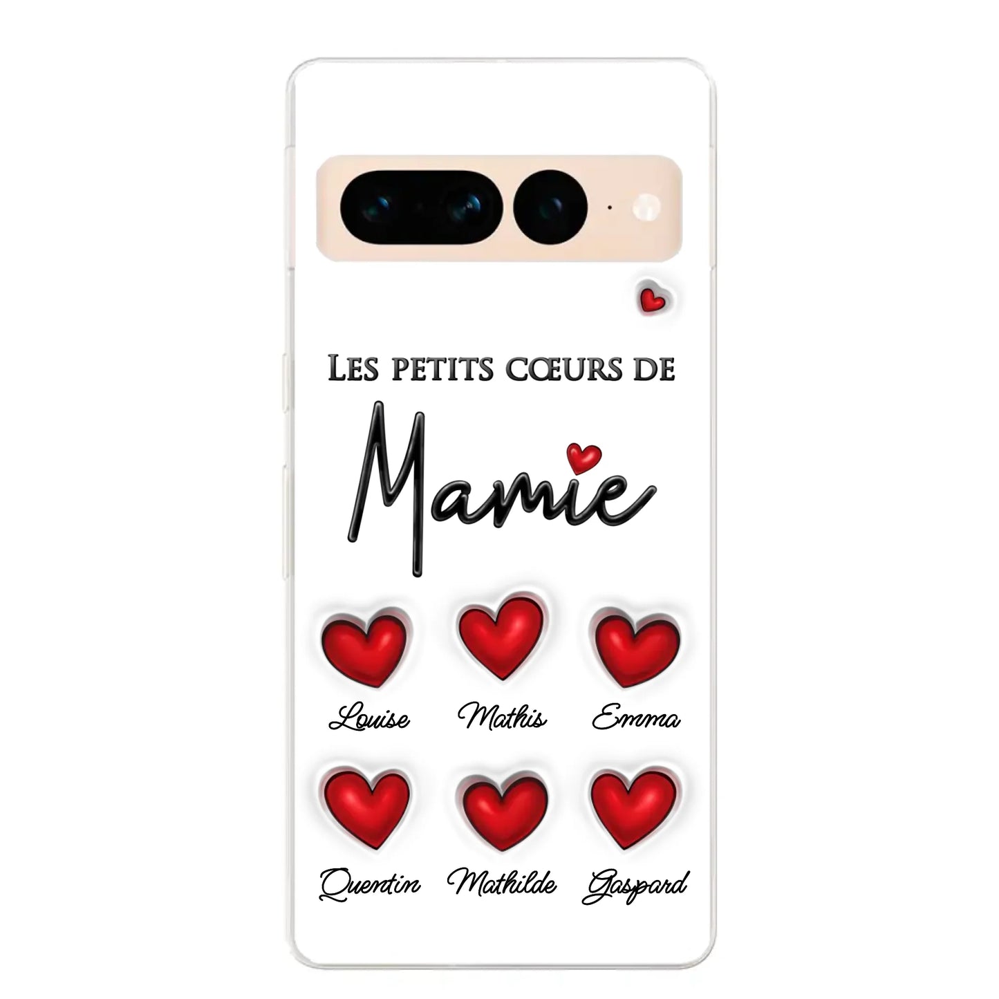 Les petits cœurs - Telefoonhoesje gepersonaliseerd