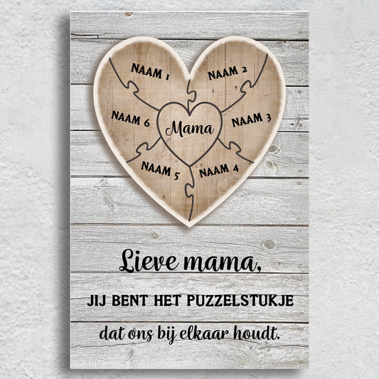 Puzzelstuk - Gepersonaliseerd canvas