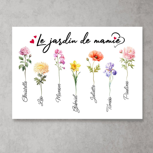 Le jardin de mamie - gepersonaliseerde poster