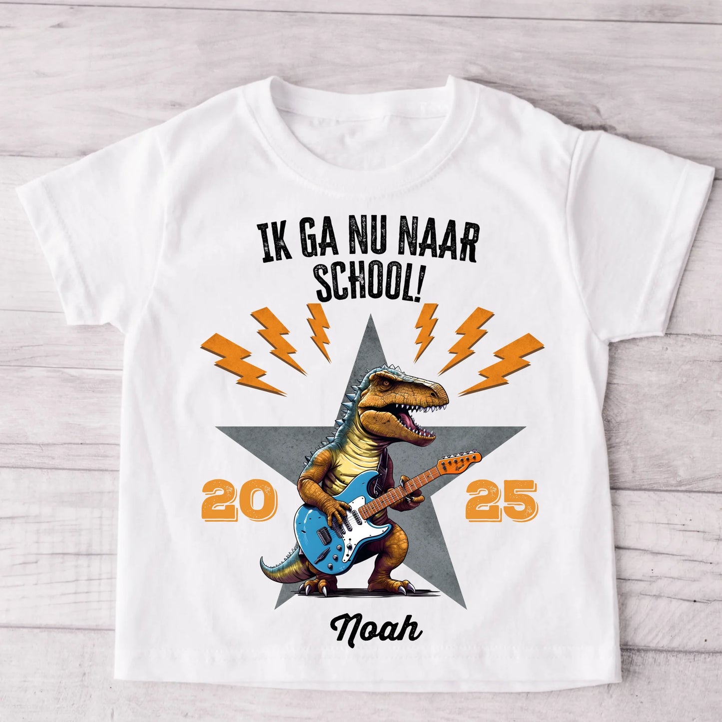 Ik ga nu naar school! - Gepersonaliseerd kinder T-shirt