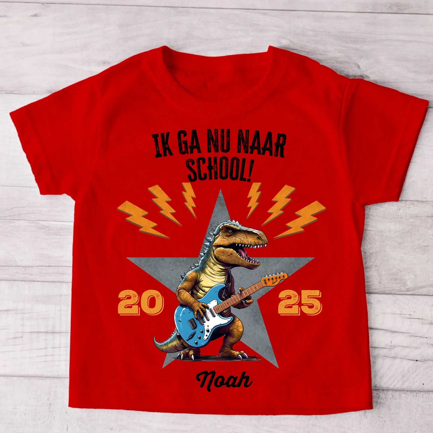 Ik ga nu naar school! - Gepersonaliseerd kinder T-shirt