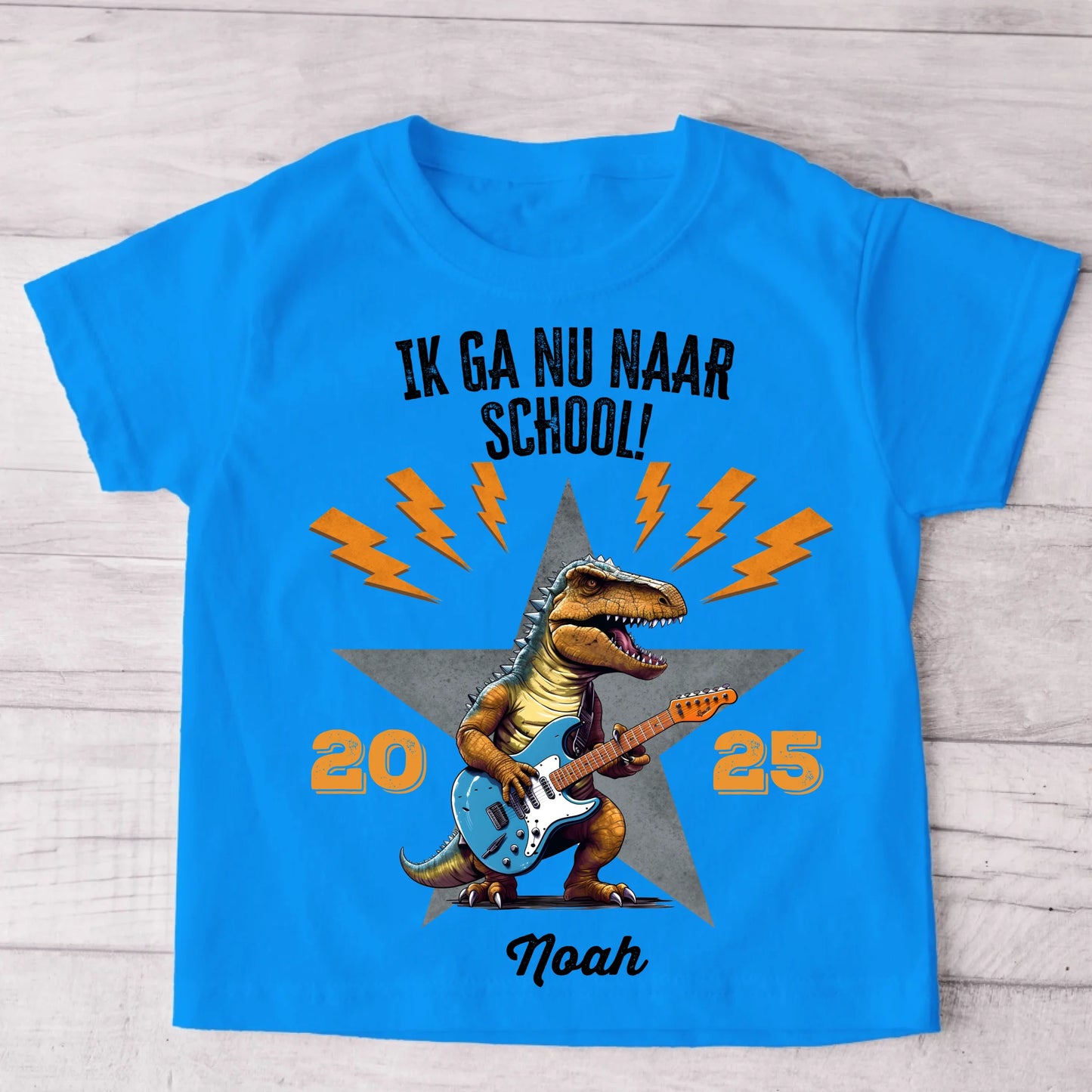 Ik ga nu naar school! - Gepersonaliseerd kinder T-shirt