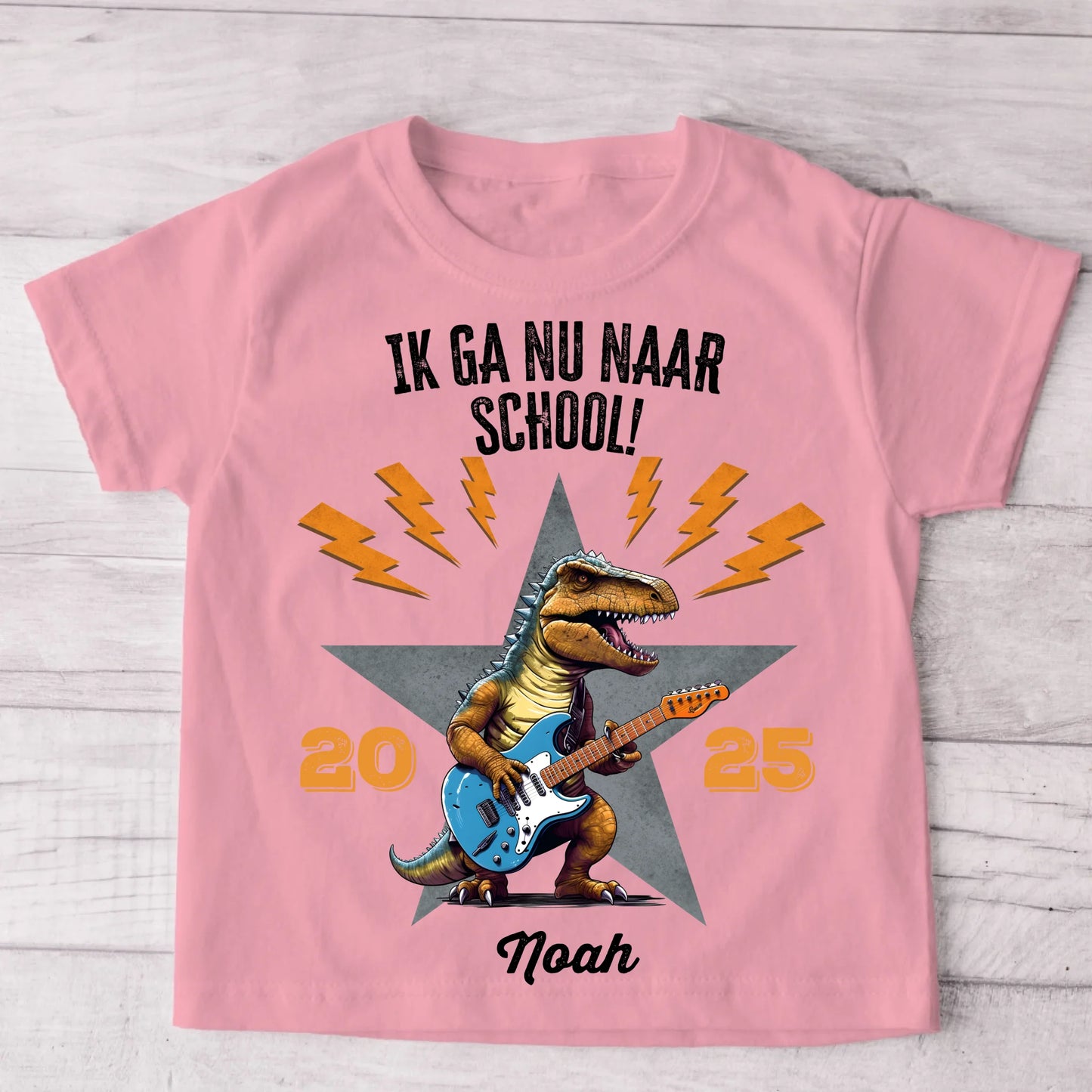Ik ga nu naar school! - Gepersonaliseerd kinder T-shirt