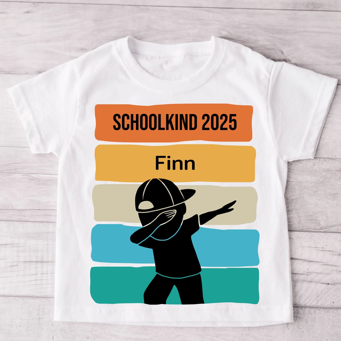 Daar gaan we! - Gepersonaliseerd kinder-T-shirt