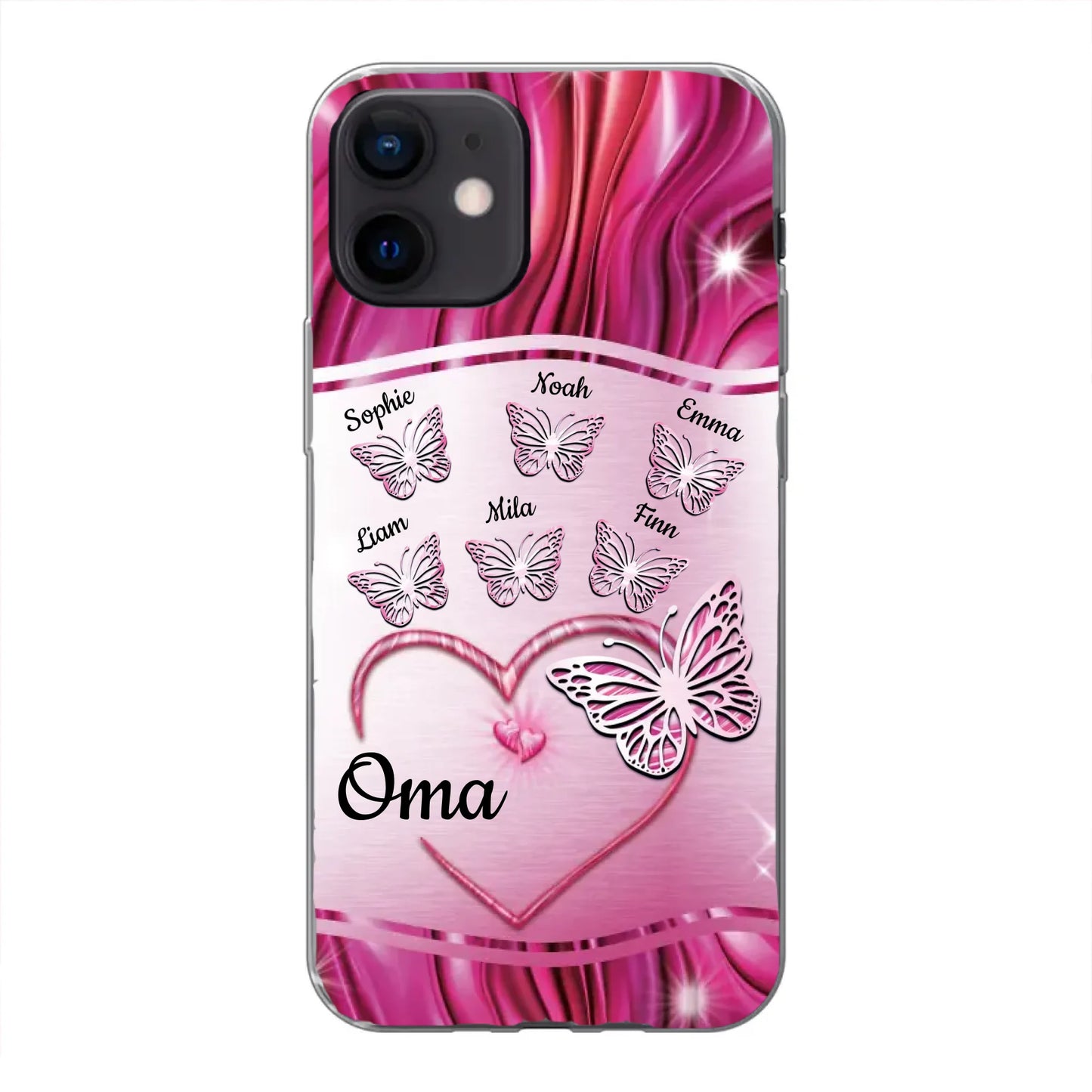 Glinsterende vlinders - Gepersonaliseerd telefoonhoesje