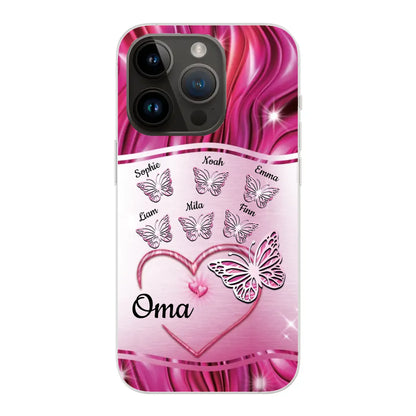 Glinsterende vlinders - Gepersonaliseerd telefoonhoesje