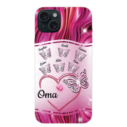 Glinsterende vlinders - Gepersonaliseerd telefoonhoesje