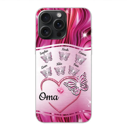 Glinsterende vlinders - Gepersonaliseerd telefoonhoesje