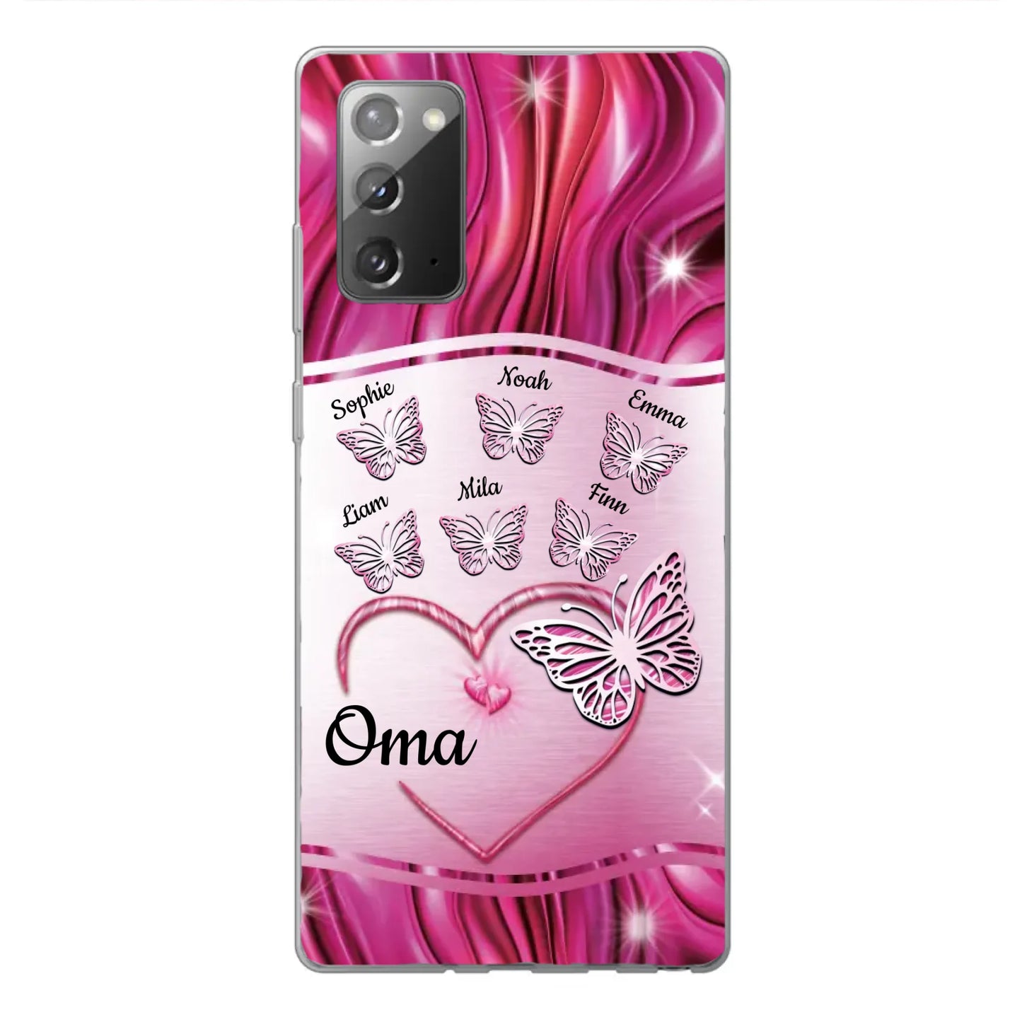 Glinsterende vlinders - Gepersonaliseerd telefoonhoesje