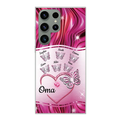 Glinsterende vlinders - Gepersonaliseerd telefoonhoesje