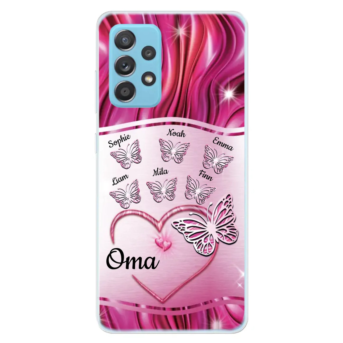 Glinsterende vlinders - Gepersonaliseerd telefoonhoesje