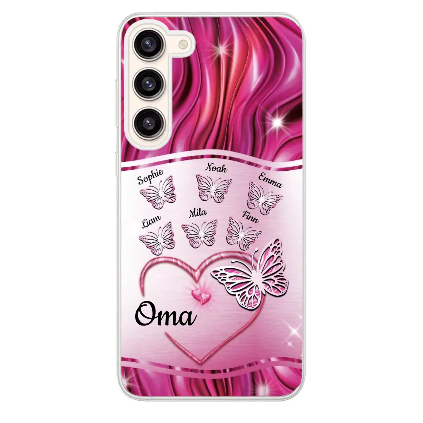 Glinsterende vlinders - Gepersonaliseerd telefoonhoesje