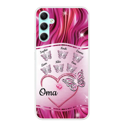 Glinsterende vlinders - Gepersonaliseerd telefoonhoesje