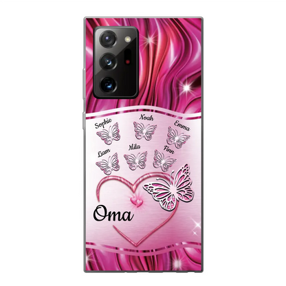 Glinsterende vlinders - Gepersonaliseerd telefoonhoesje