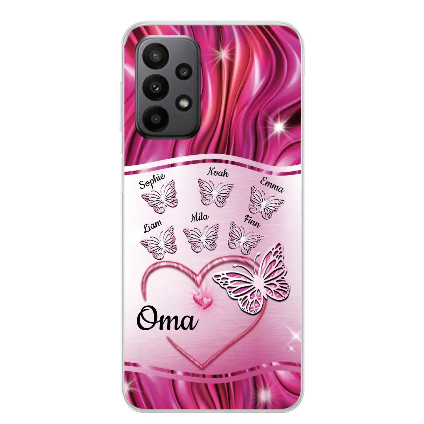Glinsterende vlinders - Gepersonaliseerd telefoonhoesje
