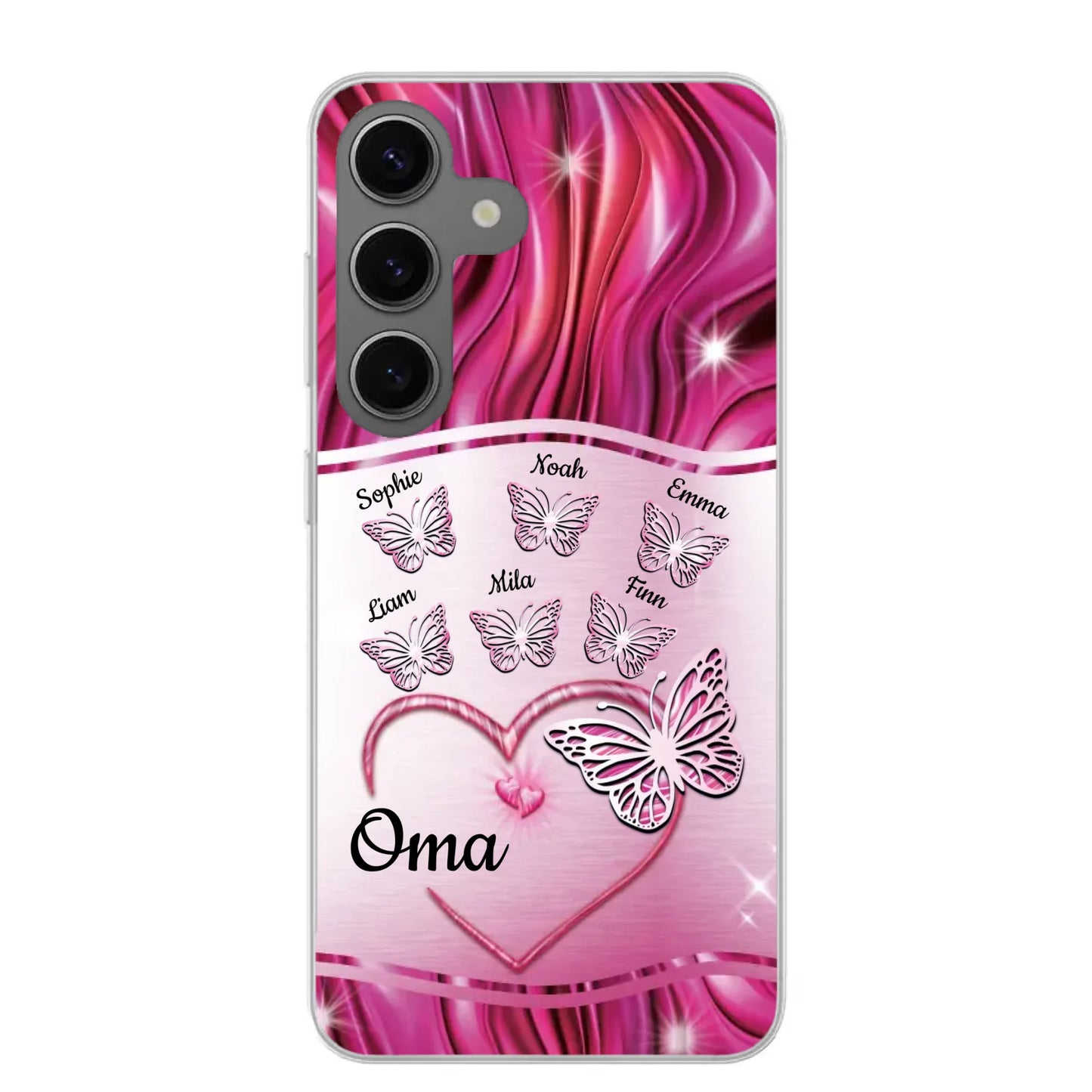 Glinsterende vlinders - Gepersonaliseerd telefoonhoesje
