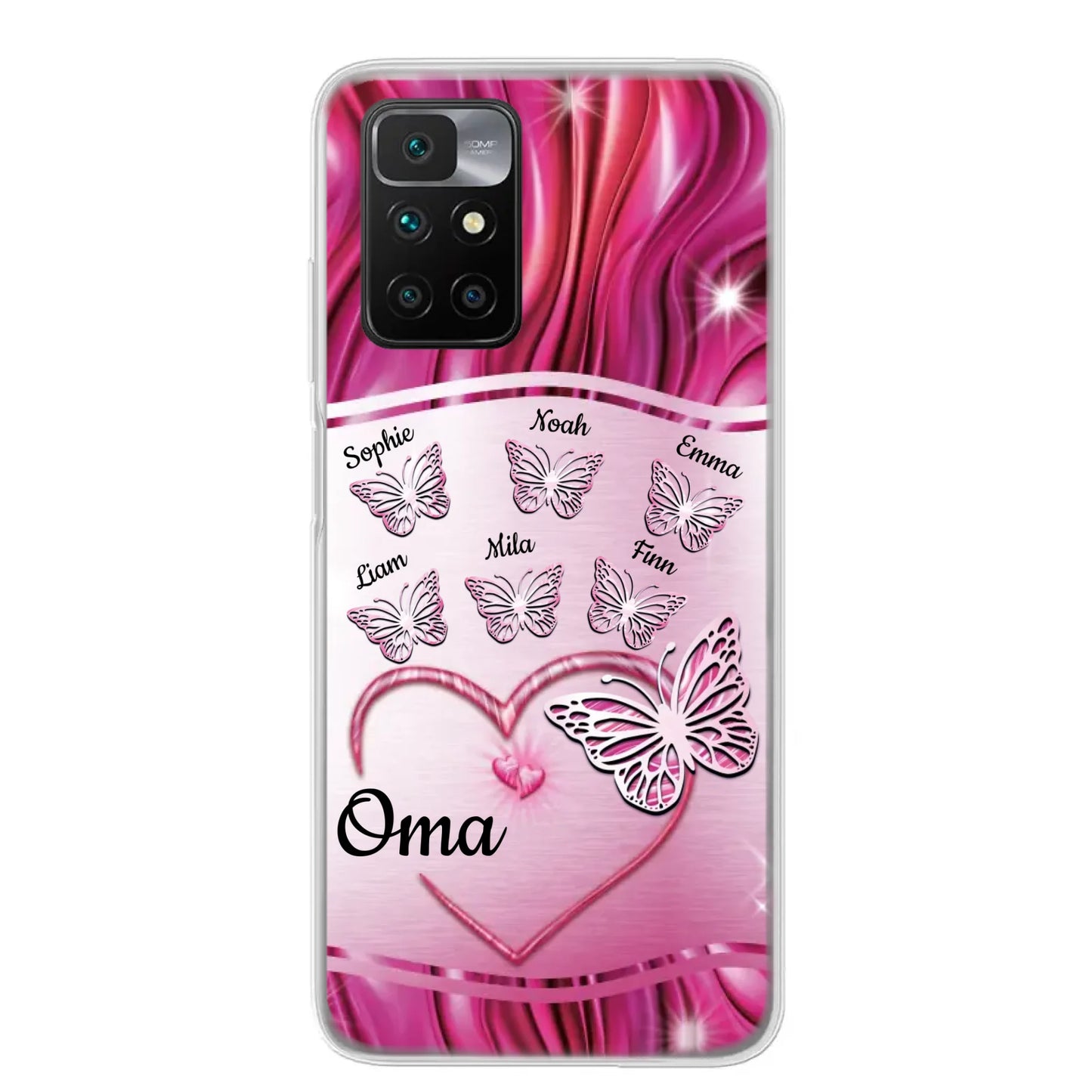 Glinsterende vlinders - Gepersonaliseerd telefoonhoesje
