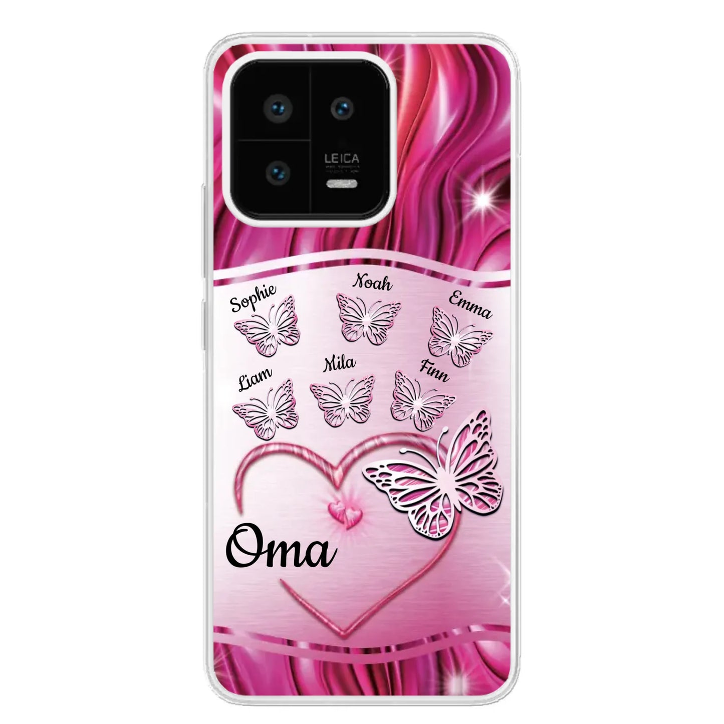 Glinsterende vlinders - Gepersonaliseerd telefoonhoesje