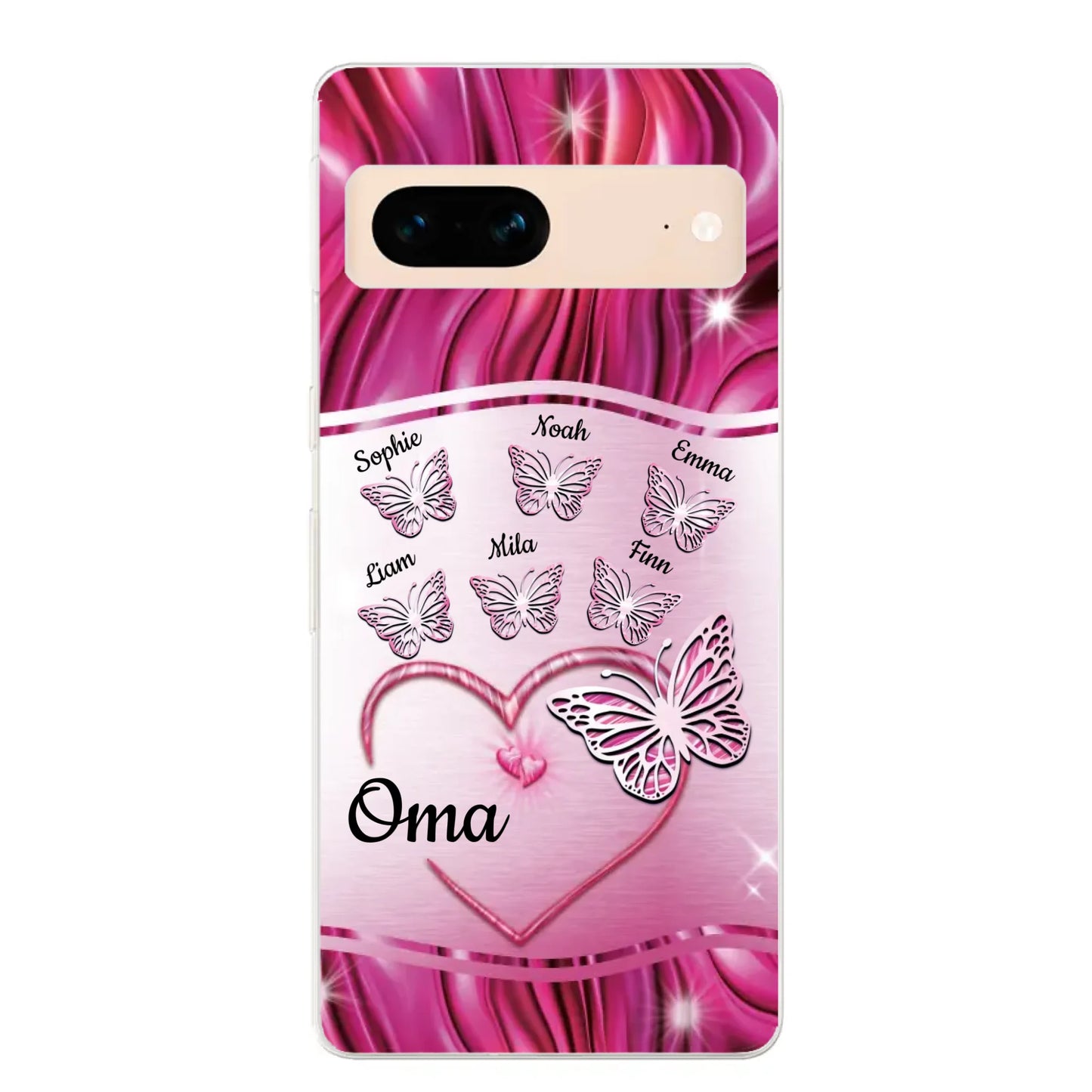 Glinsterende vlinders - Gepersonaliseerd telefoonhoesje