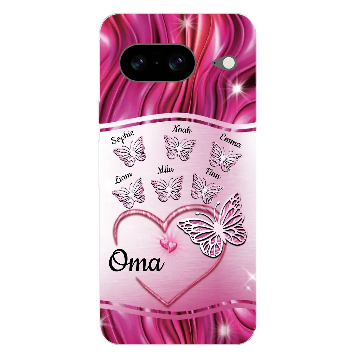 Glinsterende vlinders - Gepersonaliseerd telefoonhoesje