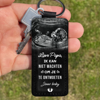 Echofoto - Gepersonaliseerde sleutelhanger van kunstleer