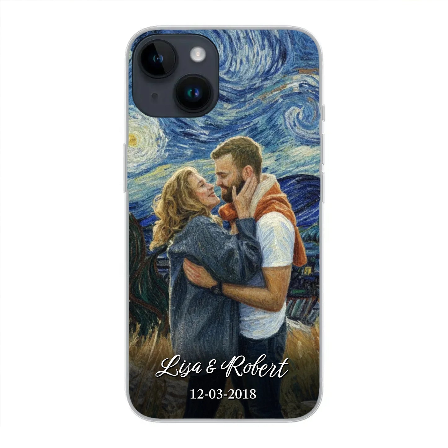 Ons jubileum (Van Gogh-stijl) - Gepersonaliseerd telefoonhoesje