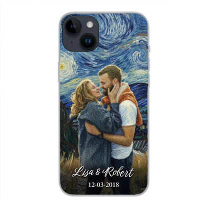 Ons jubileum (Van Gogh-stijl) - Gepersonaliseerd telefoonhoesje