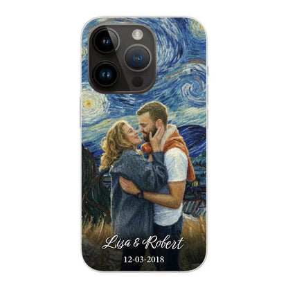 Ons jubileum (Van Gogh-stijl) - Gepersonaliseerd telefoonhoesje