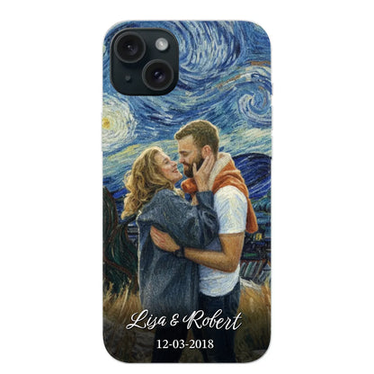 Ons jubileum (Van Gogh-stijl) - Gepersonaliseerd telefoonhoesje