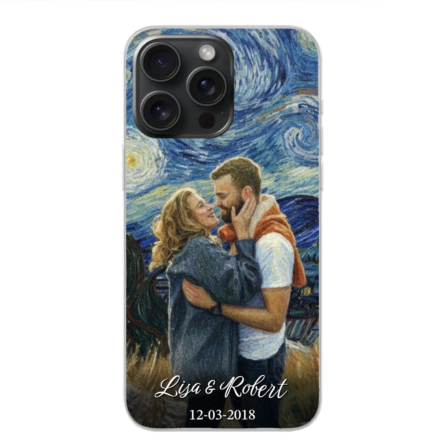 Ons jubileum (Van Gogh-stijl) - Gepersonaliseerd telefoonhoesje