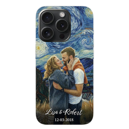 Ons jubileum (Van Gogh-stijl) - Gepersonaliseerd telefoonhoesje