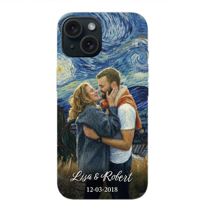 Ons jubileum (Van Gogh-stijl) - Gepersonaliseerd telefoonhoesje