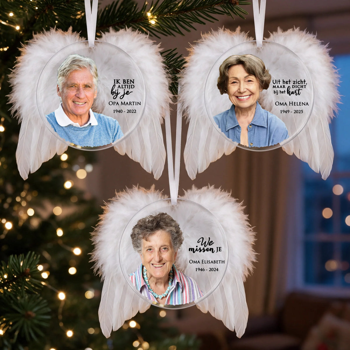 store angel wings ornament 3x