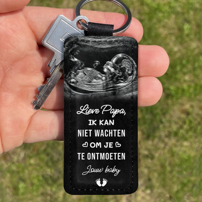 Echofoto - Gepersonaliseerde sleutelhanger van kunstleer